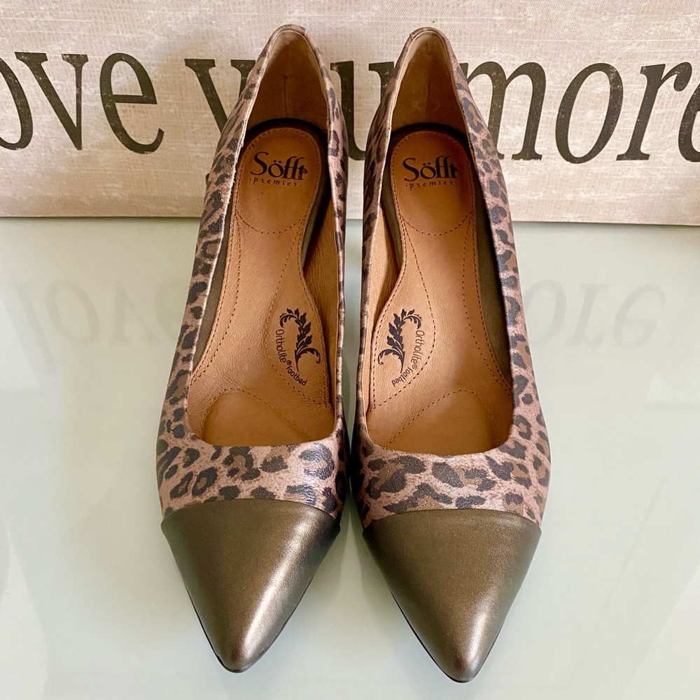 Sofft Premier Leopard & Gold Pump - New